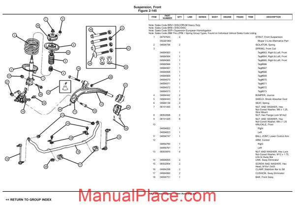 chrysler dodge minivan 1999 gs parts catalog page 3