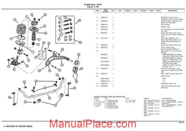 chrysler dodge minivan 1999 ns parts catalog page 4