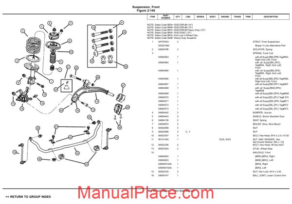 chrysler dodge minivan 2000 gs parts catalog page 3