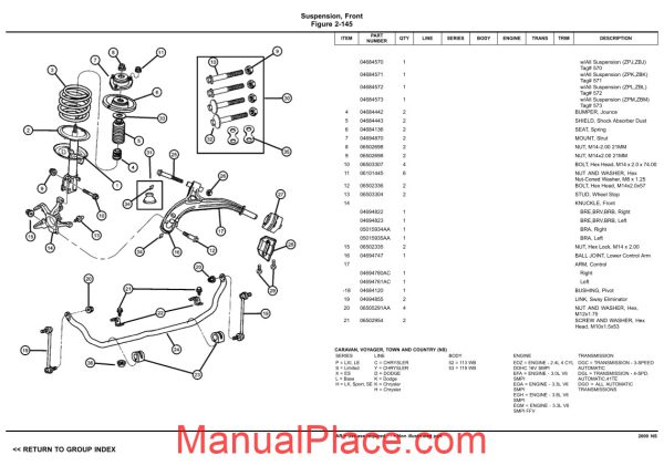 chrysler dodge minivan 2000 ns parts catalog page 4