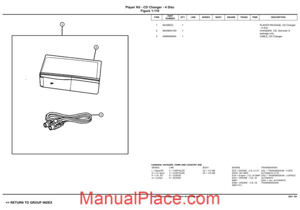 chrysler dodge minivan 2001 rs parts catalog page 4