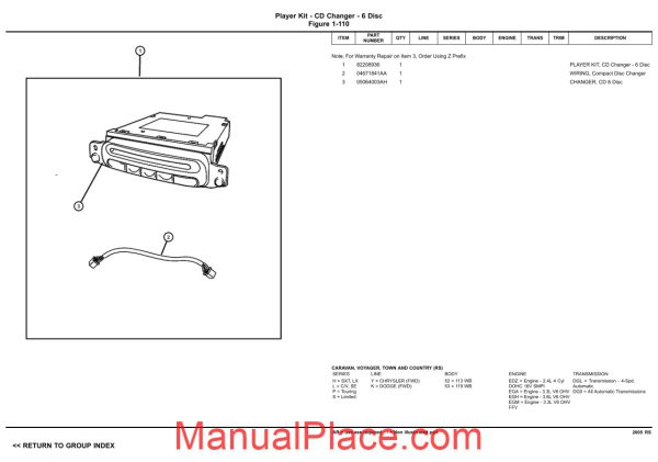 chrysler doge caravan rs 2005 parts catalog page 4