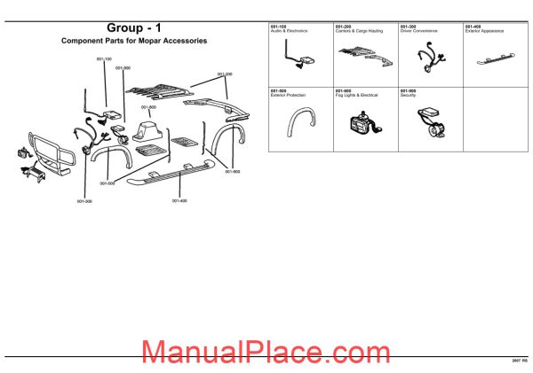 chrysler doge caravan rs 2007 parts catalog page 2