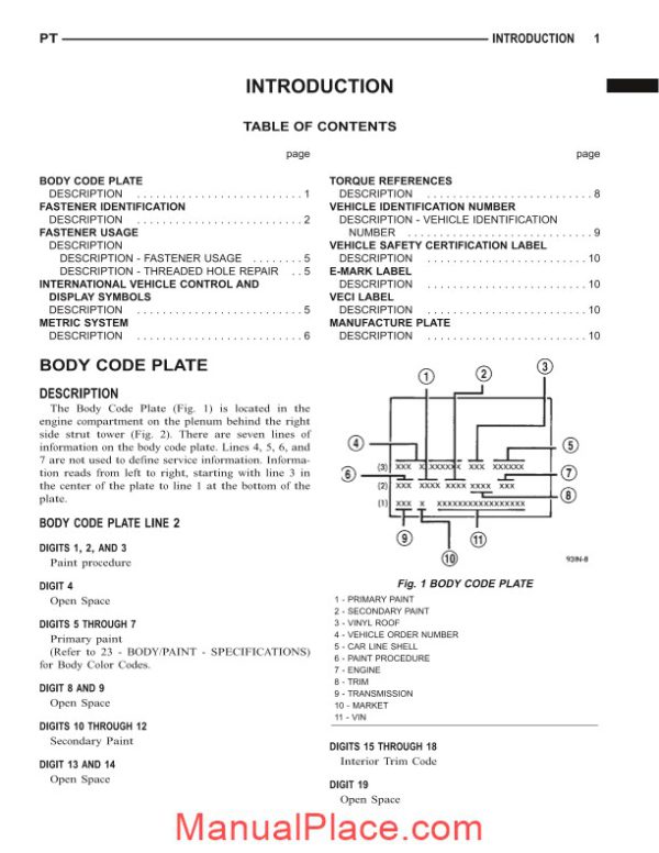 chrysler pt cruiser 2002 service manual page 2