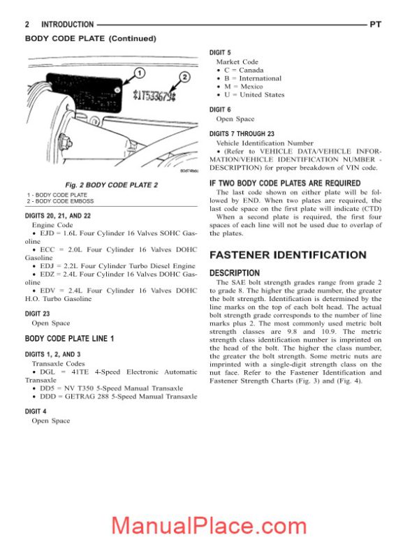 chrysler pt cruiser service manual 2001 2003 page 4