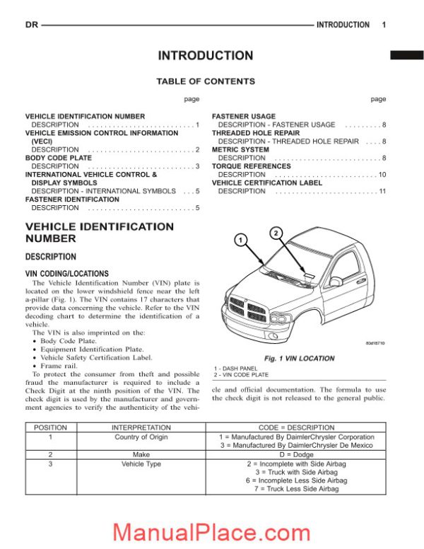 chrysler ram 2004 service manual page 2