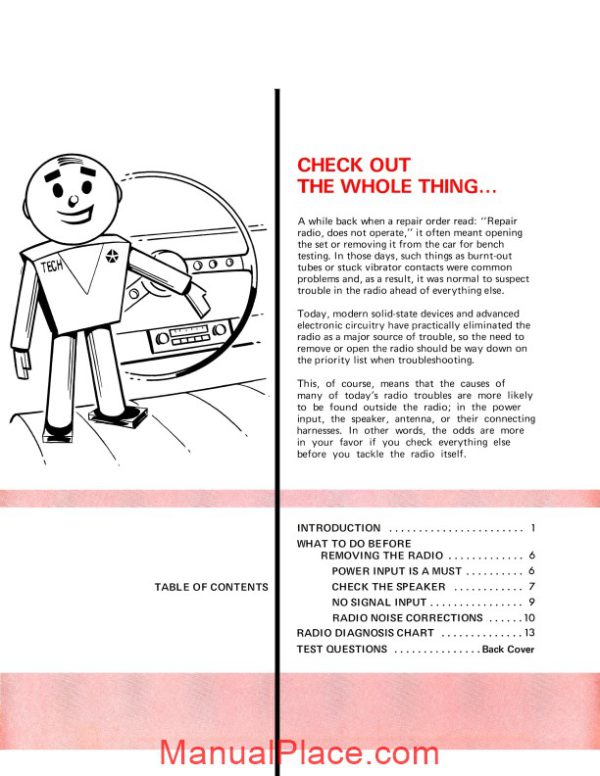 chrysler reference booklet radio troubleshooting page 2