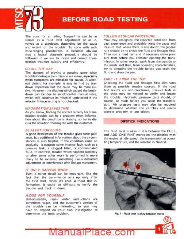 chrysler reference booklet torqueflite diagnosis page 3