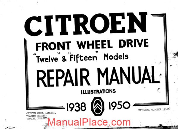 citroen 11cv 15cv traction avant manual diagrams page 1