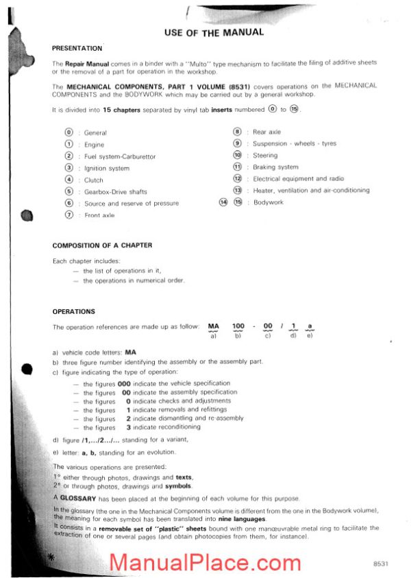 citroen cx repair manual 1988 page 2