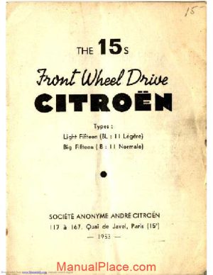 citroen front wheel drive repair manual page 1