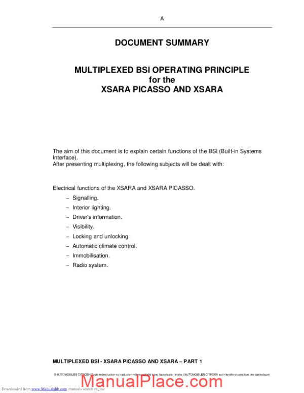 citroen xsara operating principle technical training page 3