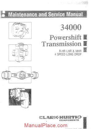 clark 34000 powershift service manual page 1