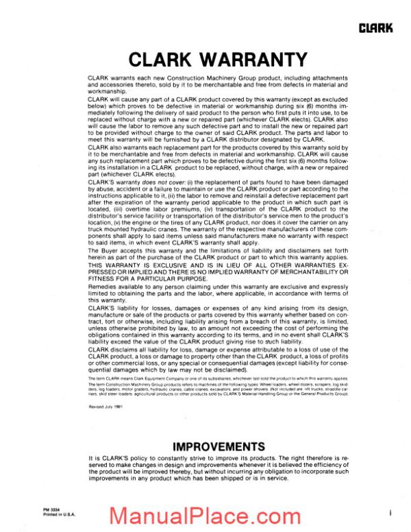 clark 35c parts manual page 4