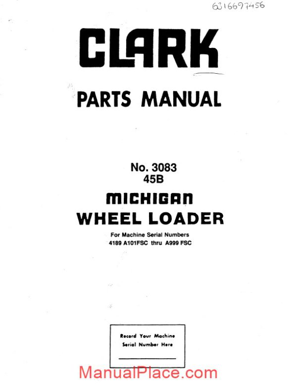 clark 45b parts manual page 1