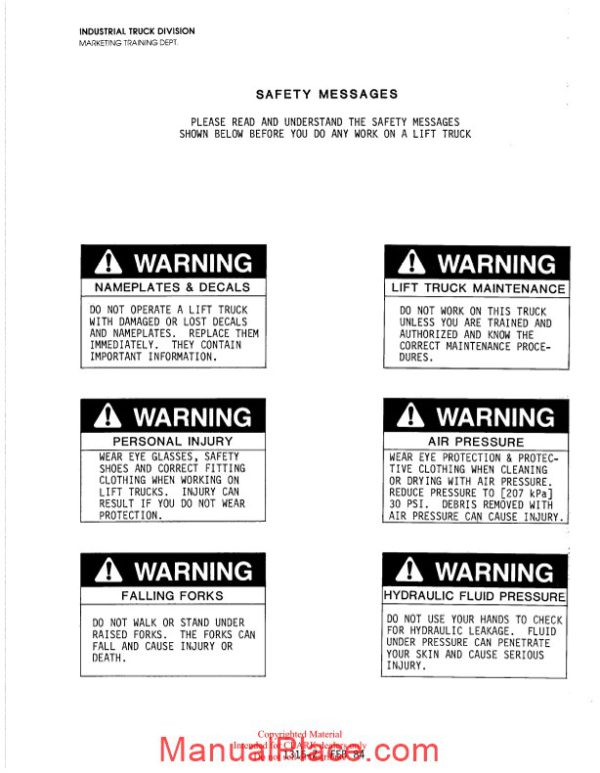 clark c500 355 planned maintenance adjustment procedures page 4