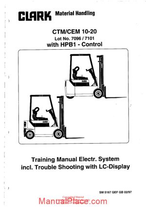 clark sm 5167 service manual page 1