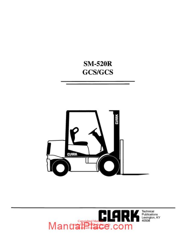 clark sm 520r service manual page 1