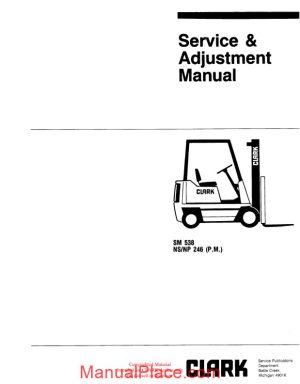 clark sm 538 service manual page 1