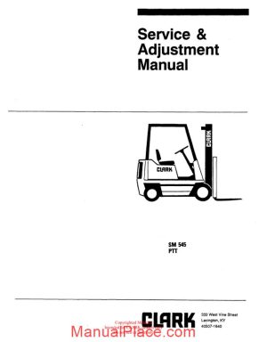 clark sm 545 service manual page 1