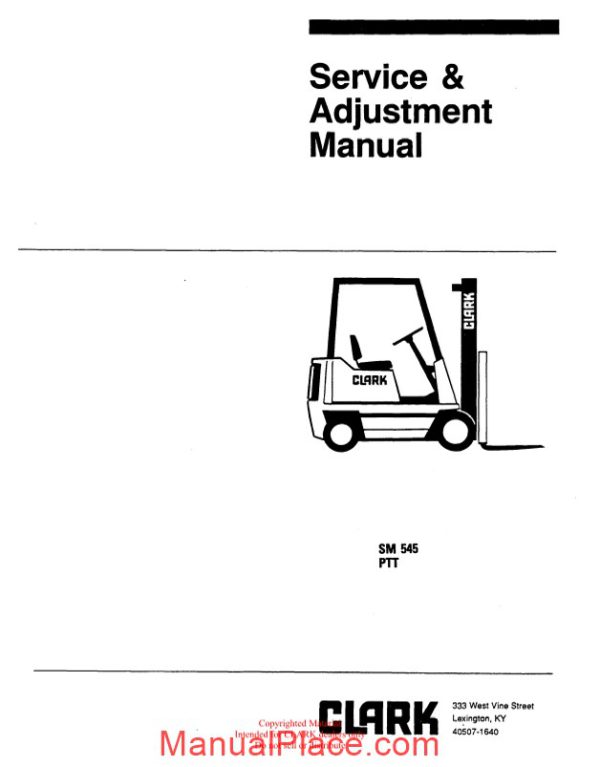 clark sm 545 service manual page 1