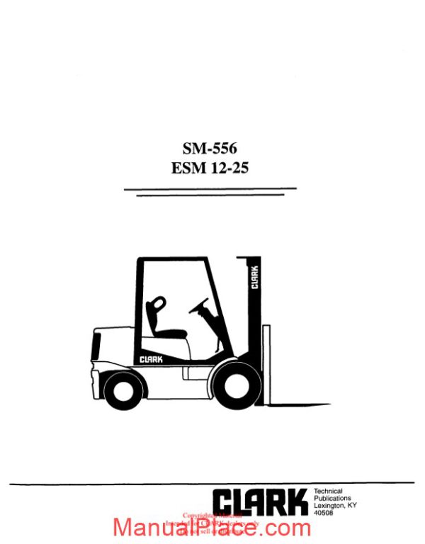 clark sm 556 service manual page 1