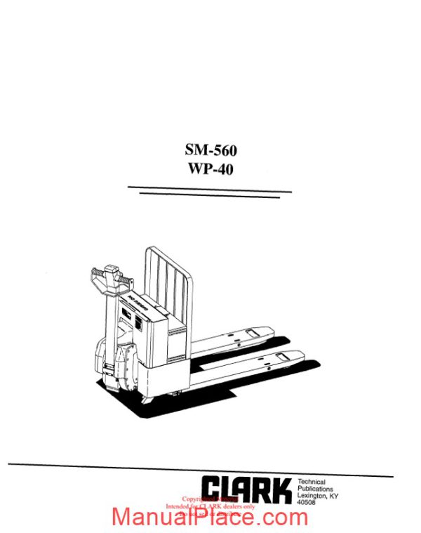 clark sm 560 service manual page 1