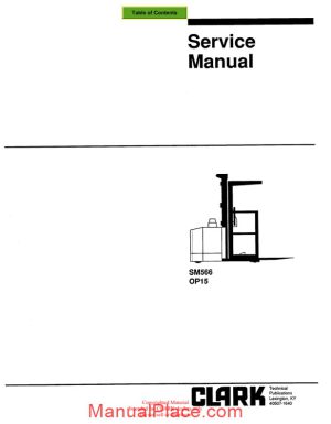 clark sm 566 service manual page 1