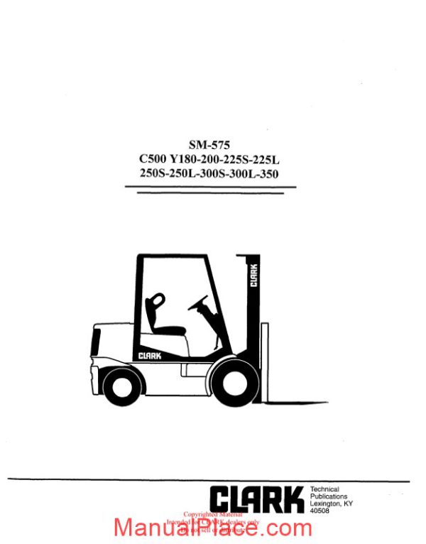 clark sm 575 service manual page 1