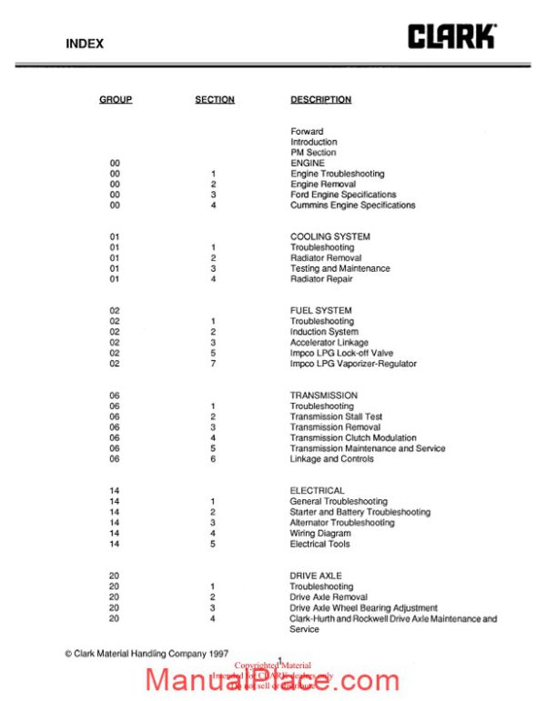 clark sm 575 service manual page 4