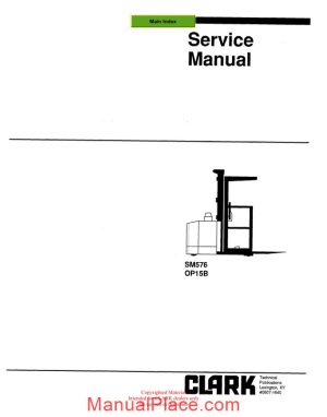 clark sm 576 service manual page 1