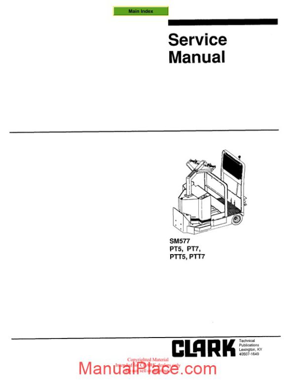 clark sm 577 service manual page 1