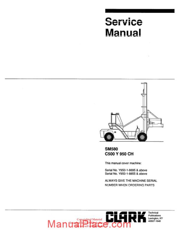 clark sm 580 service manual page 1