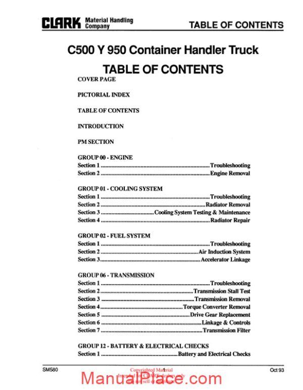 clark sm 580 service manual page 3