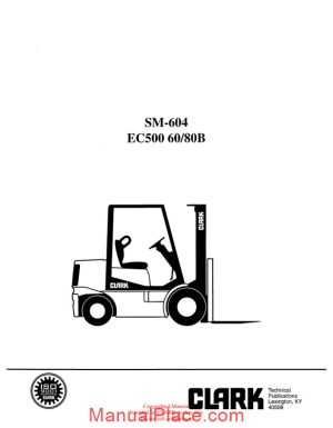 clark sm 604 service manual page 1