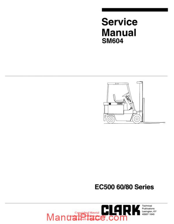 clark sm 604 service manual page 2