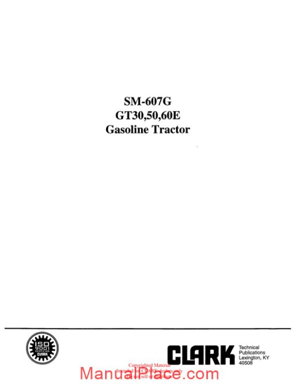 clark sm 607g service manual page 1