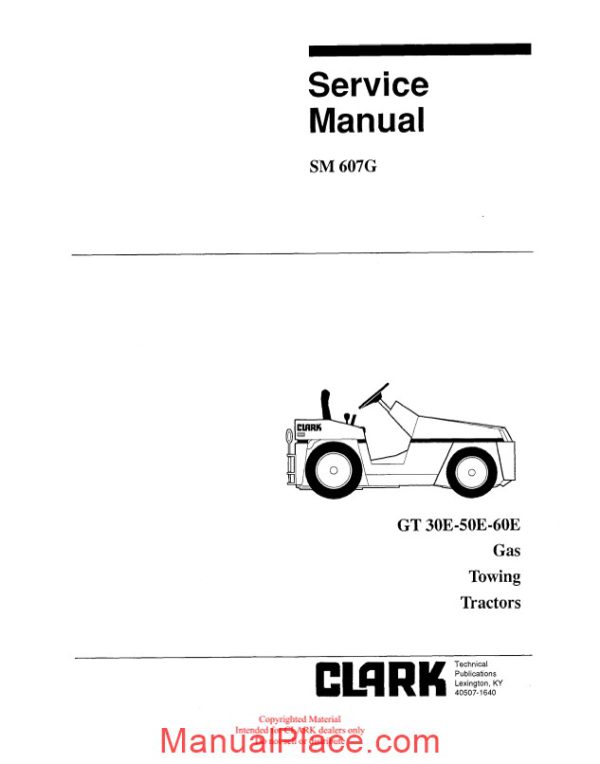 clark sm 607g service manual page 2