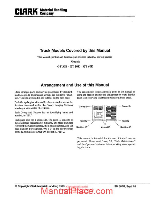 clark sm 607g service manual page 3