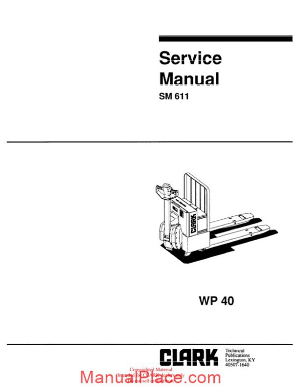 clark sm 611 service manual page 1