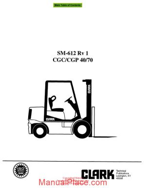 clark sm 612 service manual page 1