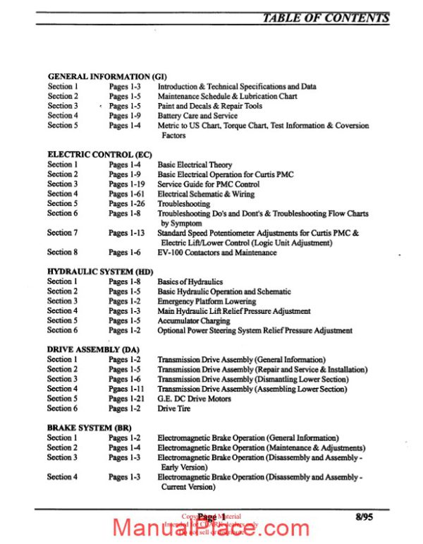 clark sm 613 service manual page 2