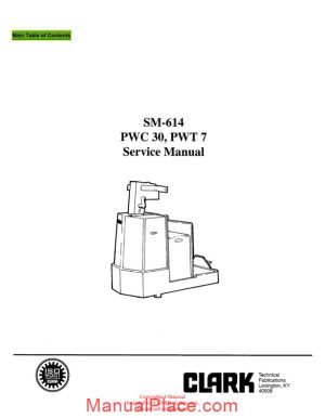 clark sm 614 service manual page 1