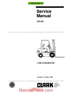 clark sm 638 service manual page 1