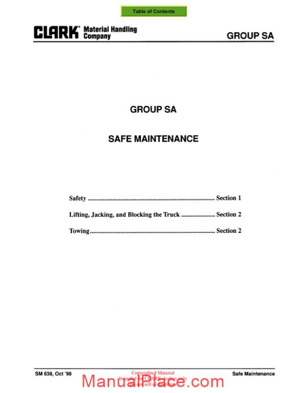 clark sm 638 service manual page 4