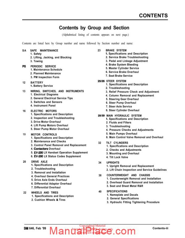 clark sm 646 service manual page 3