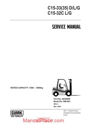 clark sm 661 service manual page 1