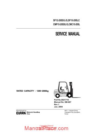 clark sm 687 service manual page 1