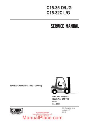 clark sm 709 service manual page 1