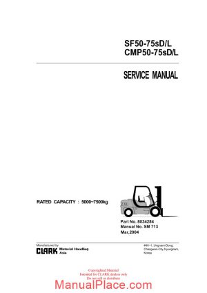 clark sm 713 service manual page 1